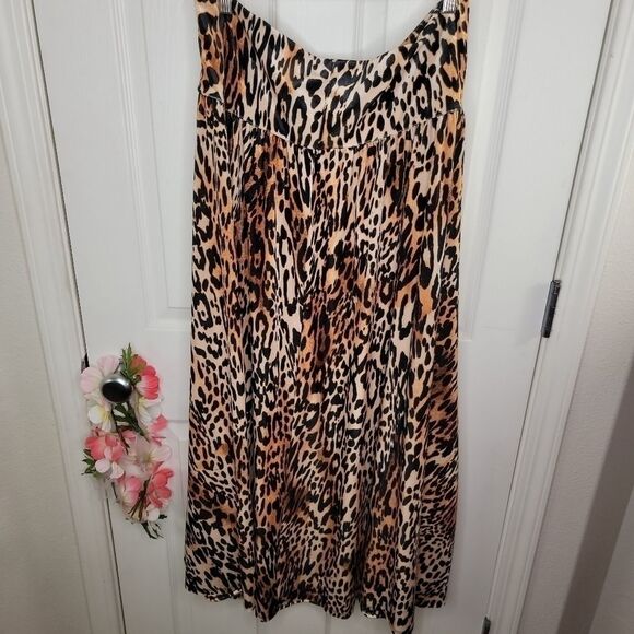 Marc Bouwer leopard print velvet maxi skirt xl - Picture 6 of 8